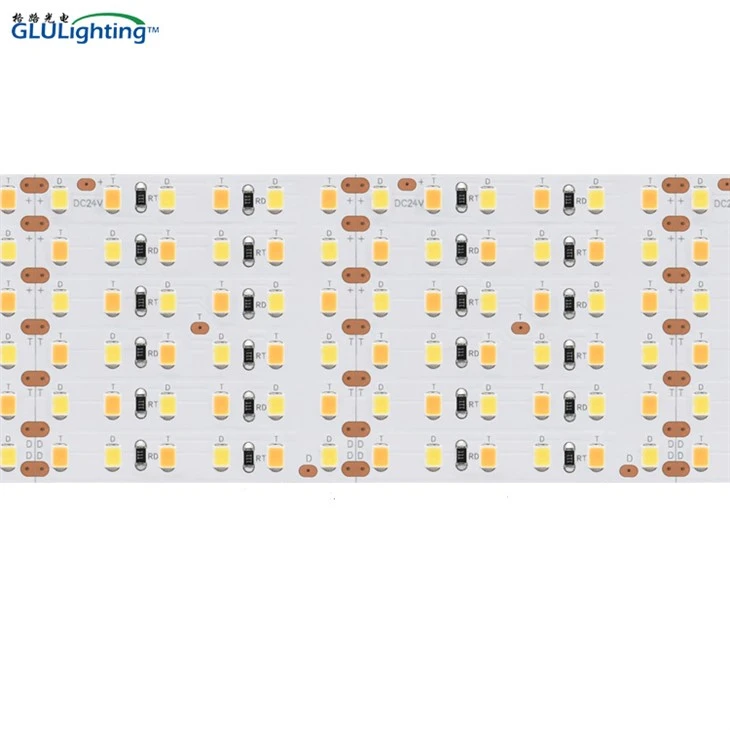 Augstas CRI 2835 hibrīda LED sloksnes 720 LEDs 24V sešstūris{3}}rindas ar UL standartu