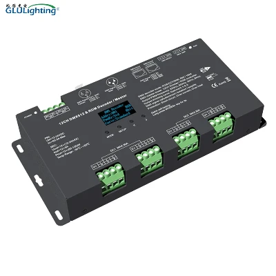 Augstas frekvences 12 kanālu CV DMX512 un RDM dekoderis